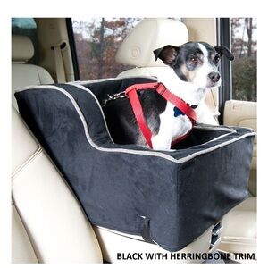 Snoozer Luxury Microfiber High Back Console Dog & Cat Car Seat, Black, Large